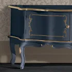 Klassiek houten tv-meubel met deuren en compartimenten Made in Italy - Leonor Viadurini