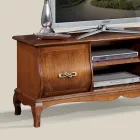 Klassiek houten tv-meubel met inlegwerk Made in Italy - Hastings Viadurini
