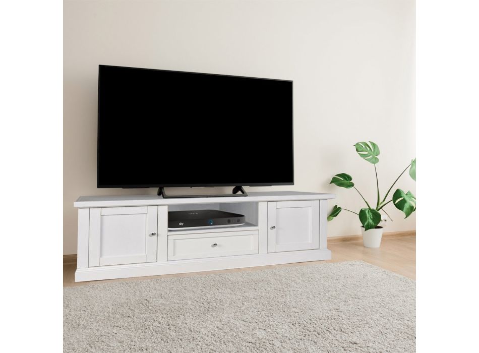 TV-meubel met 2 deuren, 1 lade en 1 open vak Made in Italy - Forseti Viadurini