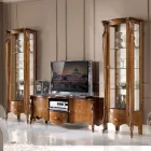 Tv-kast met 2 deuren en houten lade Made in Italy - Caligola Viadurini