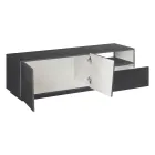 Tv-kast met 2 deuren, een lade en een open vak Made in Italy - Popilio Viadurini