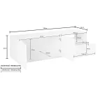 Tv-meubel met 2 deuren, een lade en een open vak Made in Italy - Popilio Viadurini