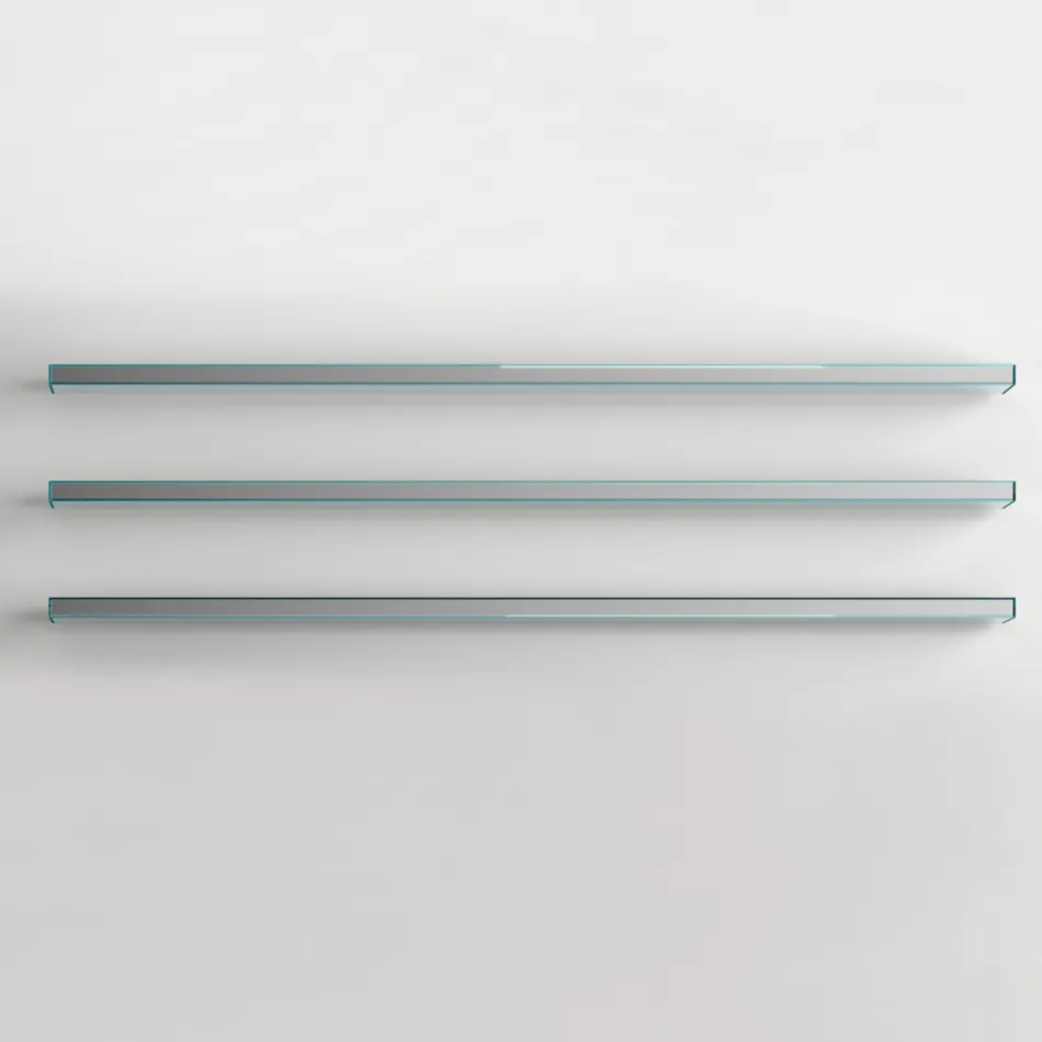 Tv-meubel met 3 planken en scharnierende container Made in Italy - Roman Viadurini