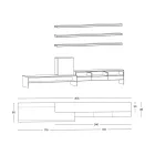 Tv-meubel met 3 planken en scharnierende container Made in Italy - Roman Viadurini