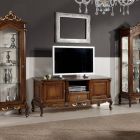 Bassano houten tv-meubel met Made in Italy-decoratie - Moloch Viadurini