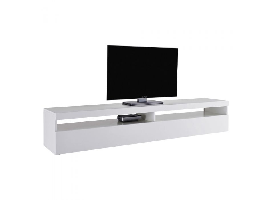 Tv-kast in wit hout of leisteen voor woonkamer 2 maten - Laurent Viadurini