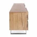 Homemotion TV-meubel van mangohout met metalen inzetstukken - Sonia Viadurini