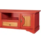 TV-meubel van gefineerd hout met verschillende afwerkingen Made in Italy - Purusha Viadurini