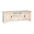 TV-meubel van gefineerd hout met verschillende afwerkingen Made in Italy - Purusha Viadurini