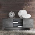 Moderne tv-kast Melamine hout twee deuren Made in Italy - Clemente