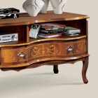 Klassiek houten tv-meubel met vakken en lades Made in Italy - Prince Viadurini