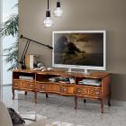 Klassiek houten tv-meubel met vakken en lades Made in Italy - Prince Viadurini