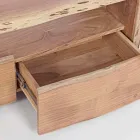 Moderne tv-meubel van acaciahout met 3 lades Homemotion - Lauro Viadurini