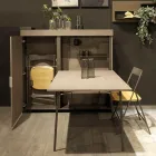 Multifunctionele draaikast met tv-standaard en geïntegreerde tafel Made in Italy - Illusione Viadurini