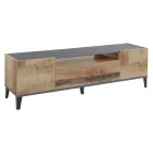 Mobiele tv in melamine 2 kamers en 1 lade Made in Italy - Florentino Viadurini