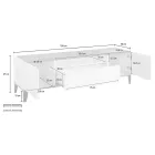 Mobiele tv in melamine 2 kamers en 1 lade Made in Italy - Florentino Viadurini