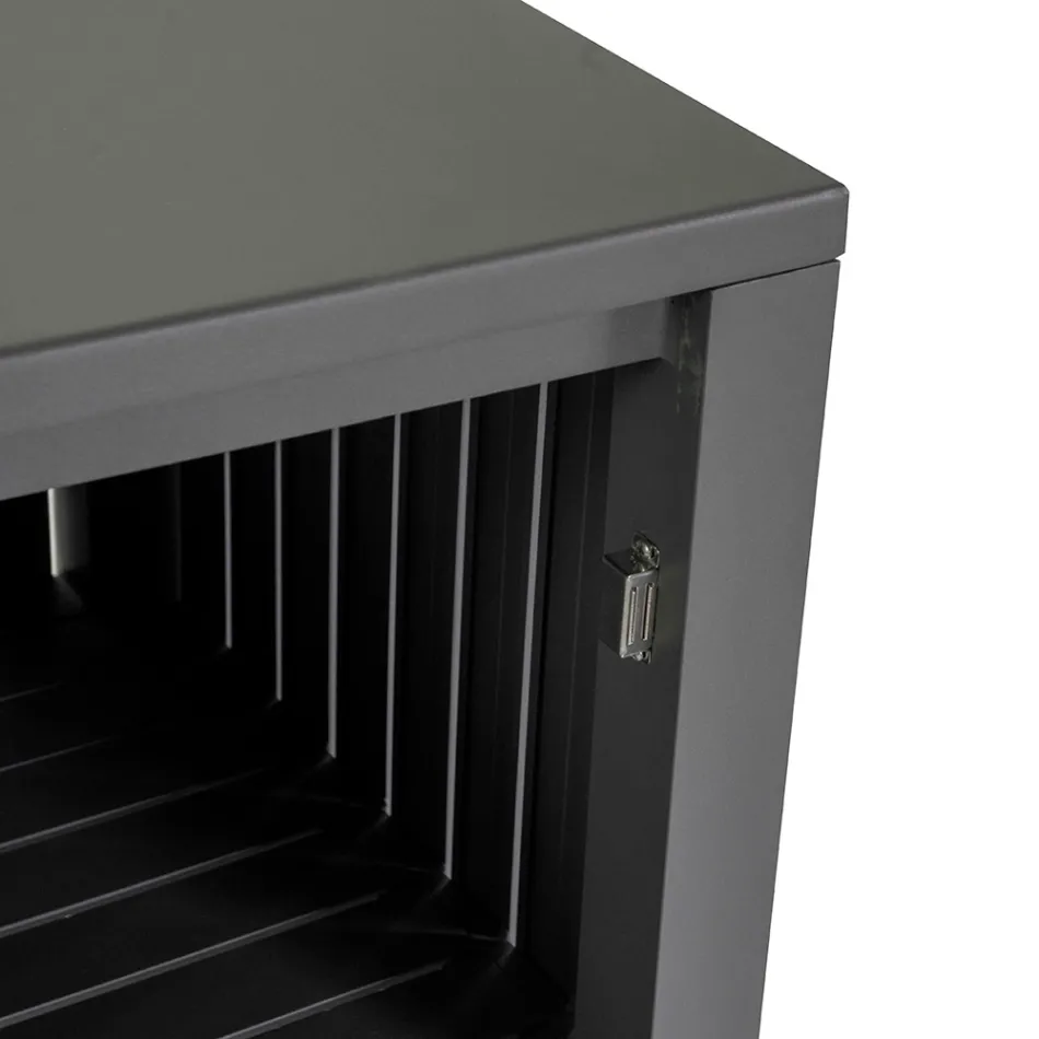 Buitenkast in aluminium met 1 deur in verschillende afwerkingen - Hotel Viadurini