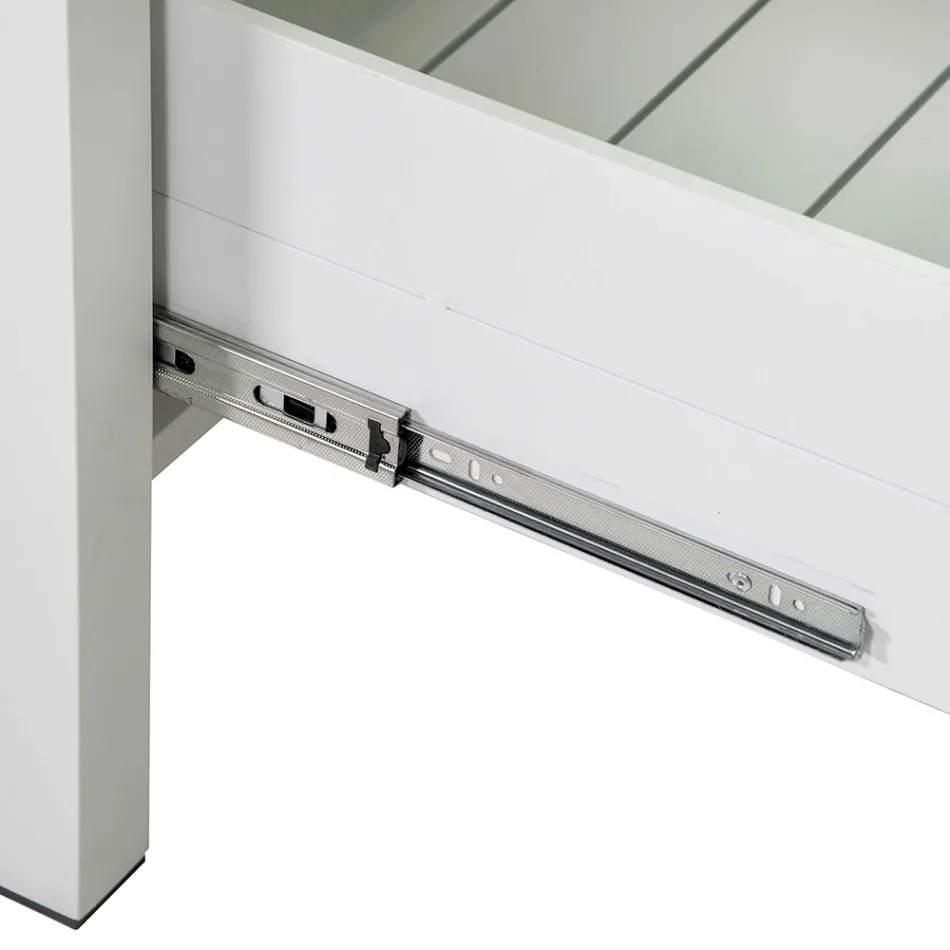 Buitenkast in aluminium met 2 laden in verschillende afwerkingen - Hotel Viadurini