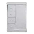 Binnenkast van hout met 1 deur en 4 laden - Meduse Viadurini