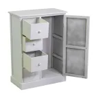 Binnenkast van hout met 1 deur en 4 laden - Meduse Viadurini