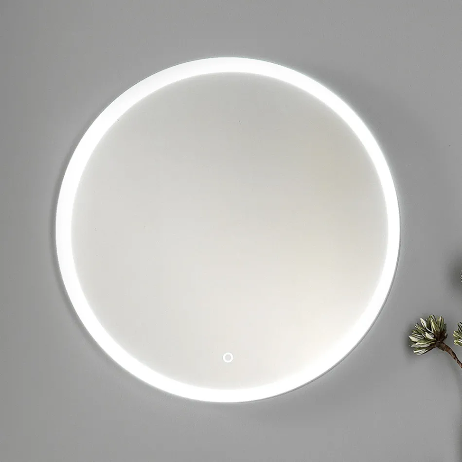 Badkamermeubels in wit hout en walnoot en keramiek 156 cm Made in Italy - Renga Viadurini