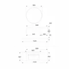 Hangende badkamermeubels Koperen wastafelbasis, 2 lades, plank en spiegel - Renga Viadurini