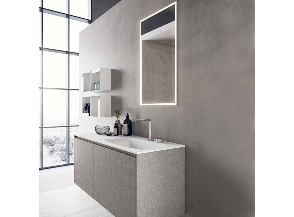 Hangend designmeubilair, moderne badkamersamenstelling - Callisi9 Viadurini
