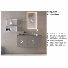 Hangend designmeubilair, moderne badkamersamenstelling - Callisi9 Viadurini