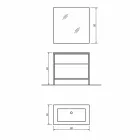 Grondbadmeubels in kopermetaal en wit Mdf Made in Italy - Cizco Viadurini