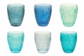Modern Blauw Gekleurde Glazen 12 Stuks Water Service - Mazara