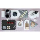 Mortel in wit Carrara-marmer met houten stamper gemaakt in Italië - Winda Viadurini