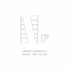 My Home Esquina design hoek boekenkast MDF gelakt H220cm gemaakt in Italië Viadurini