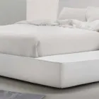 My Home gewatteerd lederen dubbelbed, gemaakt in Italië Viadurini