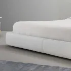 My Home gewatteerd lederen dubbelbed, gemaakt in Italië Viadurini