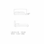 My Home gewatteerd lederen dubbelbed, gemaakt in Italië Viadurini