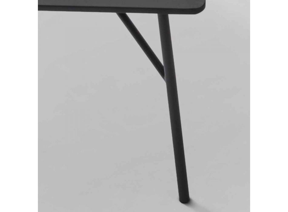 My Home Mek salontafel MDF antraciet grijs ontwerp L79xH39cm gemaakt in Italië Viadurini