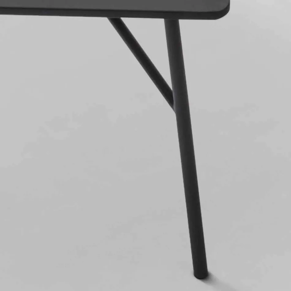 My Home Mek salontafel MDF antraciet grijs ontwerp L79xH39cm gemaakt in Italië Viadurini