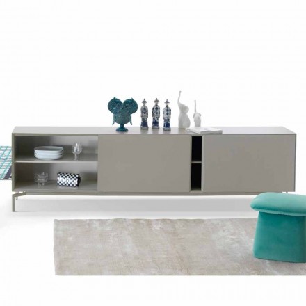 My Home Mirage design dressoir van gelakt MDF H71xL210cm gemaakt in Italië Viadurini