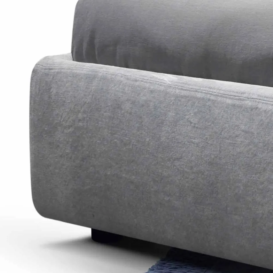 My Home Sleepway gestoffeerd tweepersoonsbed 180x90cm gemaakt in Italië Viadurini