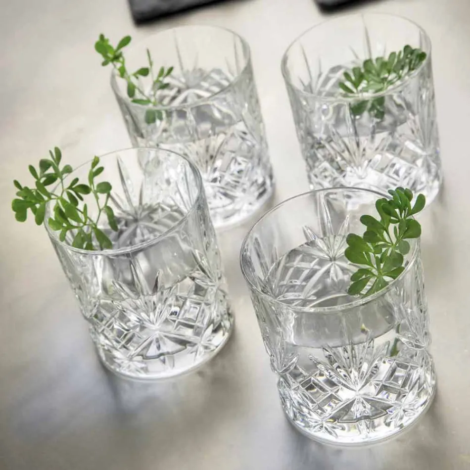 Ouderwetse Tumbler Lage Cocktailglazen 12 Stuks Kristal - Cantabile Viadurini