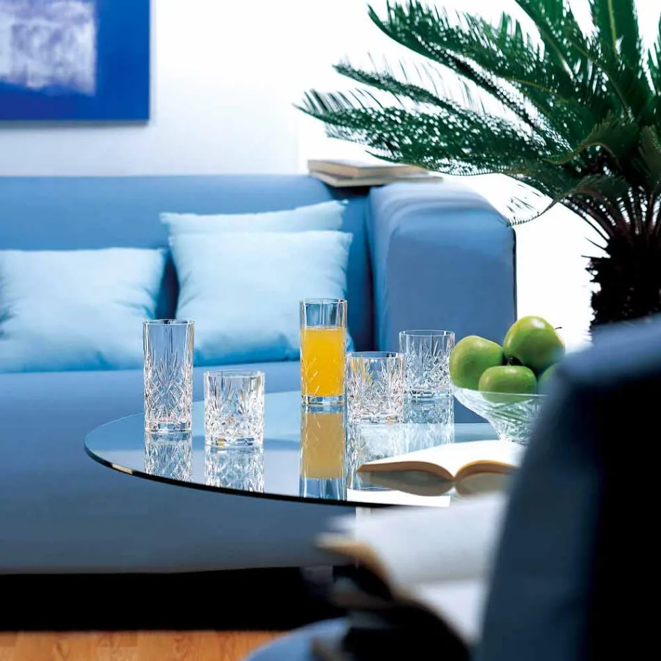 Ouderwetse Tumbler Lage Cocktailglazen 12 Stuks Kristal - Cantabile Viadurini