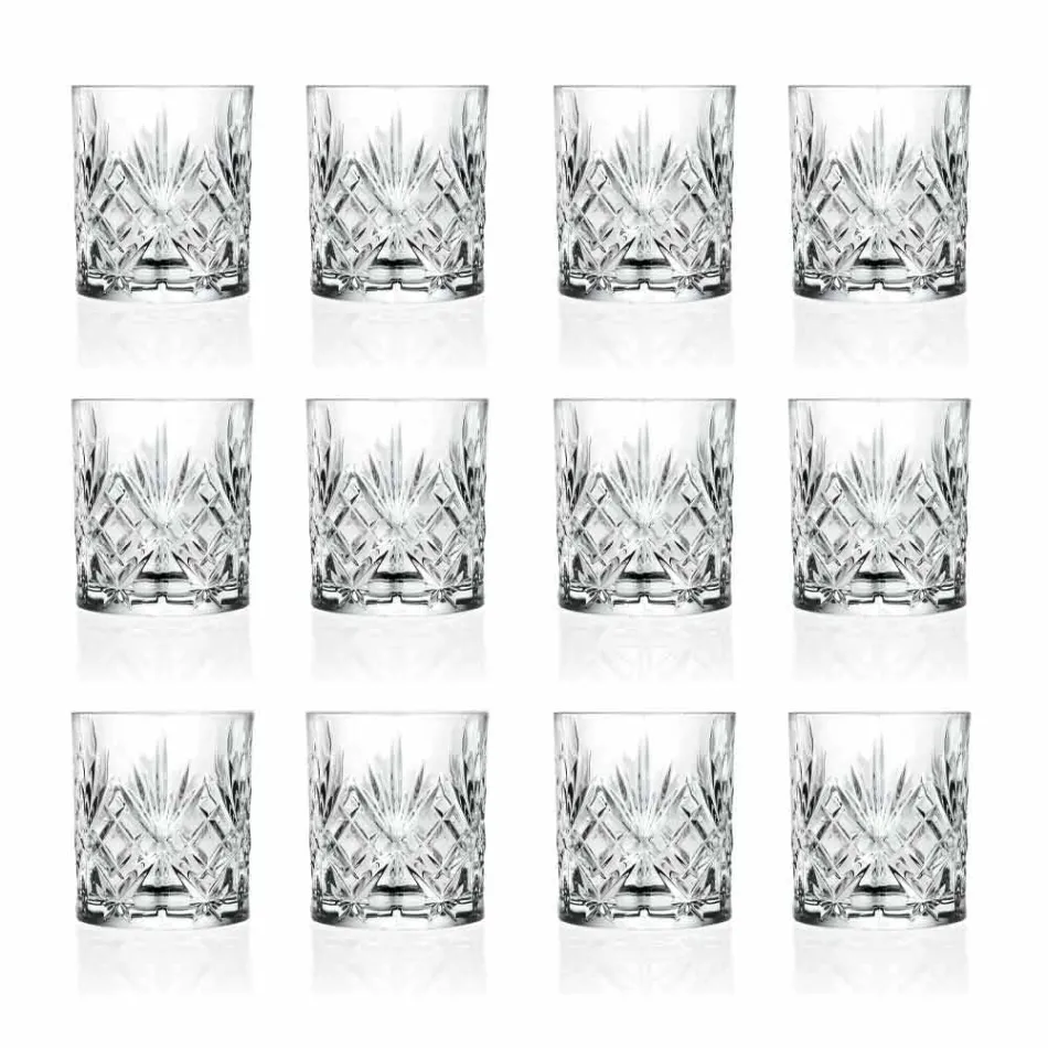 Ouderwetse Tumbler Lage Cocktailglazen 12 Stuks Kristal - Cantabile Viadurini