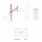 Tuinarmparaplu in wit of antraciet aluminium 300x400 cm - Lapillo Viadurini