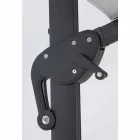 3x3 parasol met lichtgrijze stof en antracietkleurige structuur - Dalton Viadurini