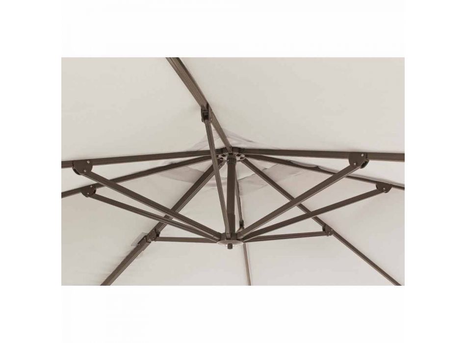 3x3 parasol met polyester doek en aluminium paal - Texas Viadurini