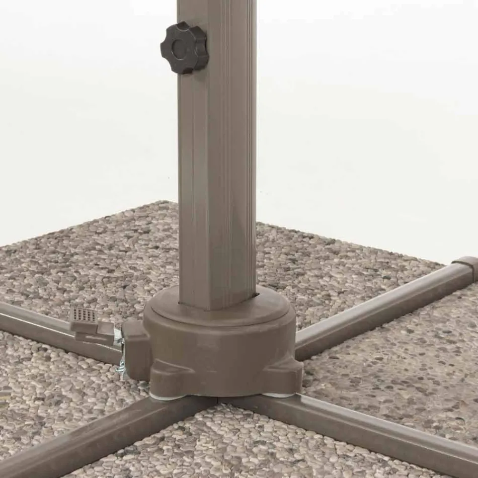 3x3 parasol met polyester doek en aluminium paal - Texas Viadurini