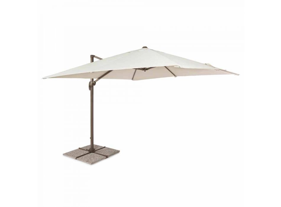 3x3 parasol met polyester doek en aluminium paal - Texas Viadurini