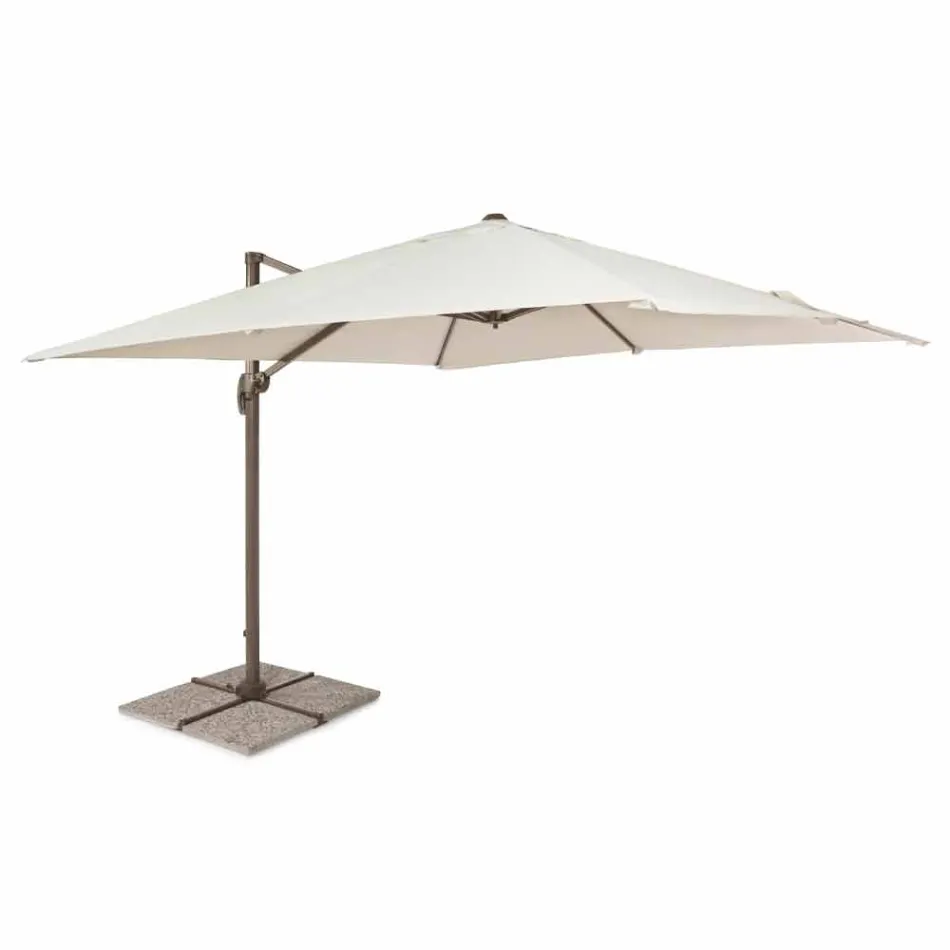 3x3 parasol met polyester doek en aluminium paal - Texas Viadurini