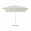 3x3 Outdoor Paraplu in Wit Aluminium en Polyester - Fasma
