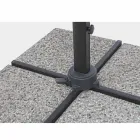 3x3 Outdoor Paraplu in Grijs Polyester en Antraciet Kleur Aluminium - Coby Viadurini